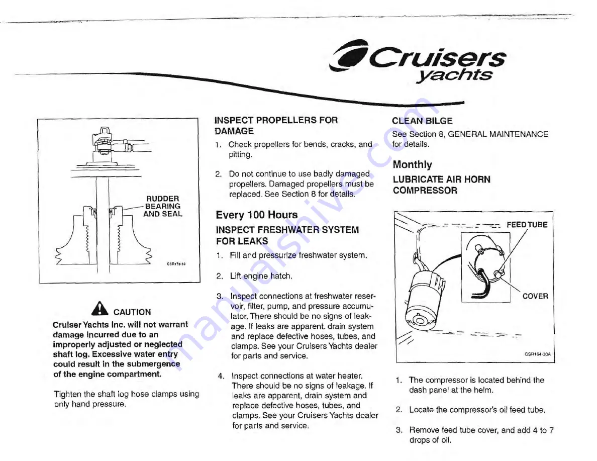 Cruisers Yachts 3470 Series Owner'S Manual Download Page 91