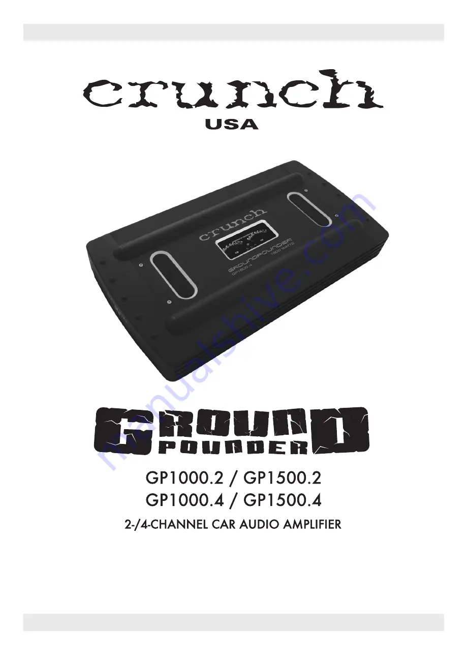 Crunch GP1000.2 Скачать руководство пользователя страница 1