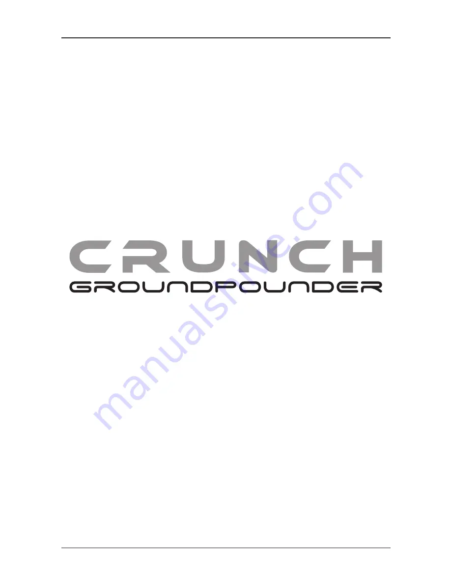 Crunch Groundpounder GPX1000.4 Скачать руководство пользователя страница 1