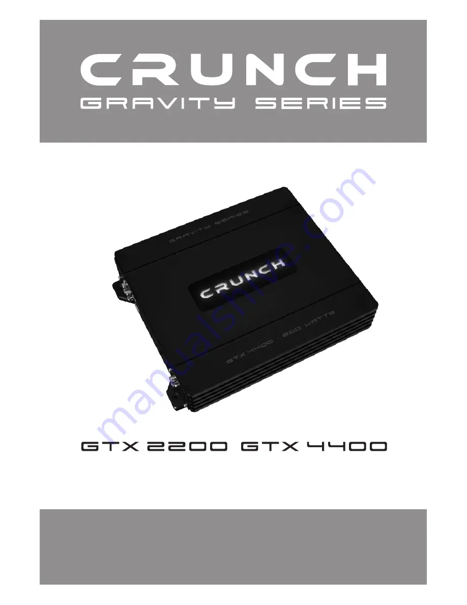 Crunch GTX 2200 Скачать руководство пользователя страница 1