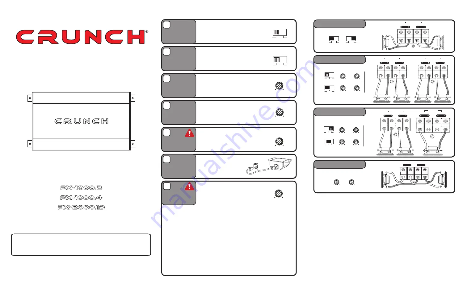 Crunch PX-1000.2 Скачать руководство пользователя страница 1