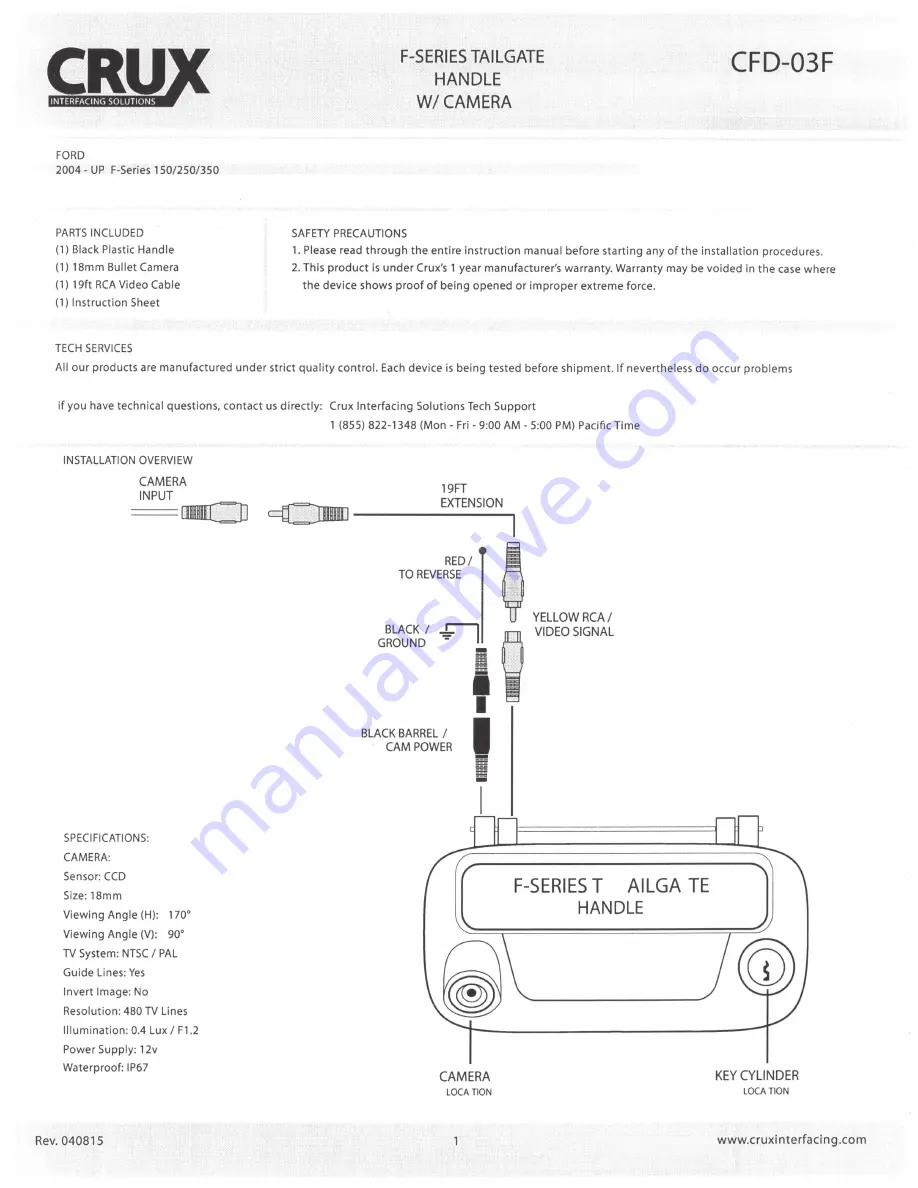 Crux CFD-03F Instruction Manual Download Page 1