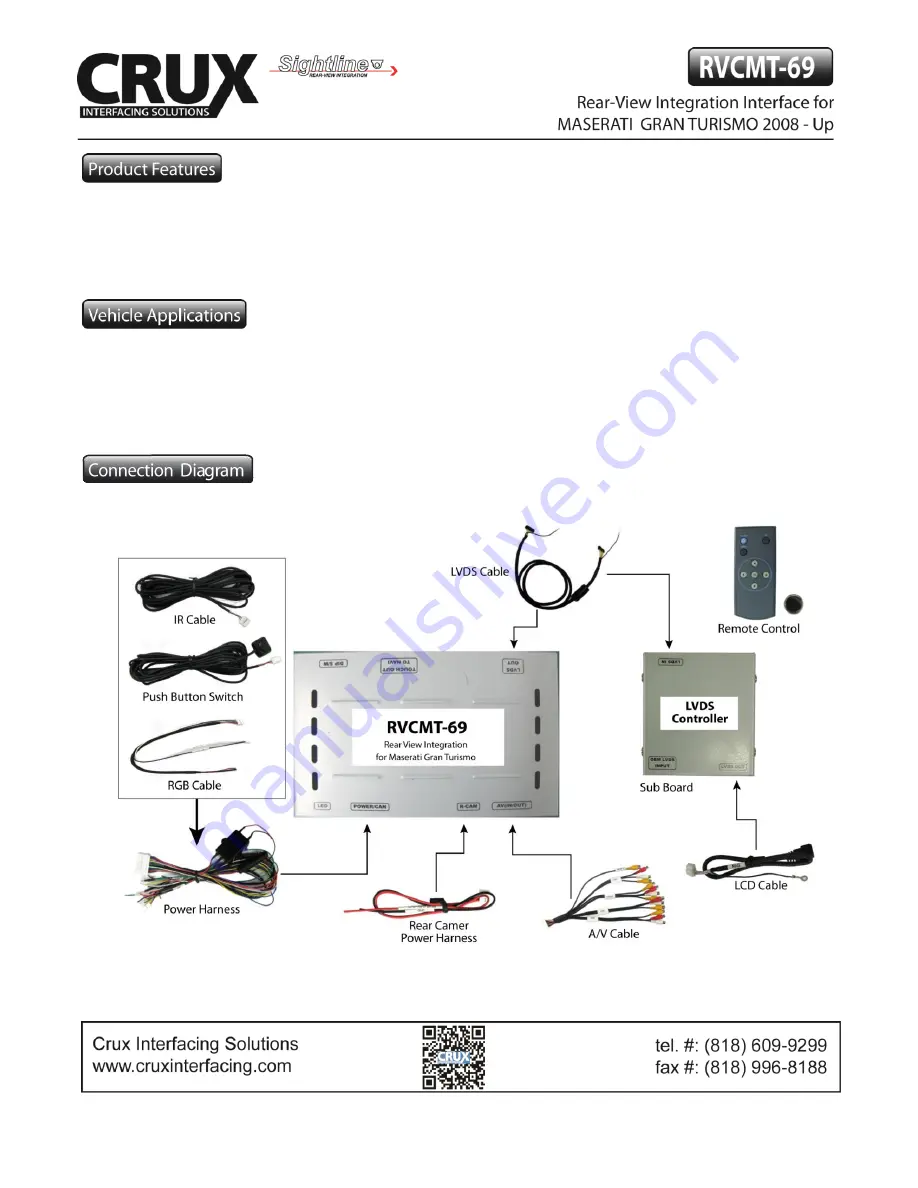 Crux RVCMT-69 Manual Download Page 1