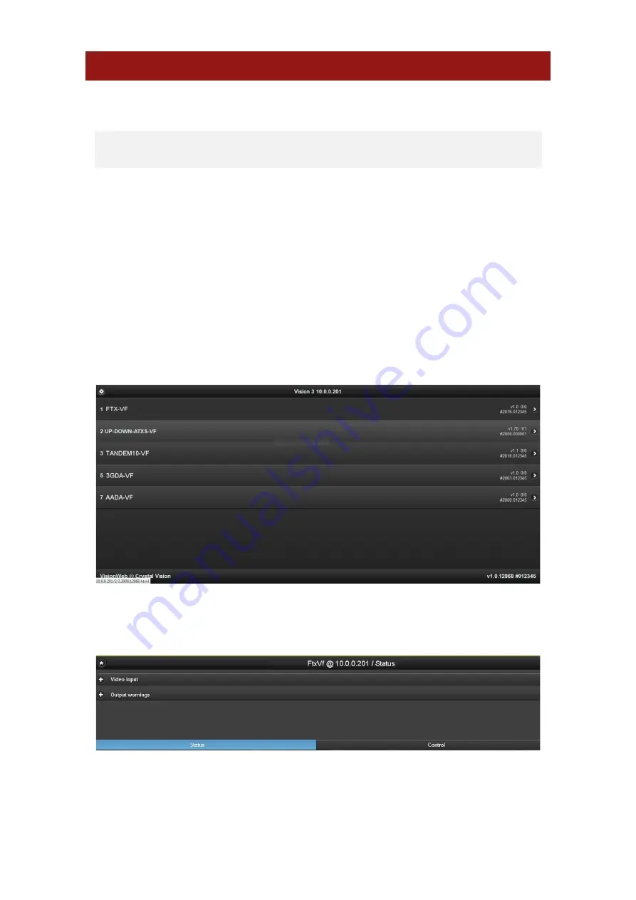 Crystal Vision Vision FTX-VF User Manual Download Page 9