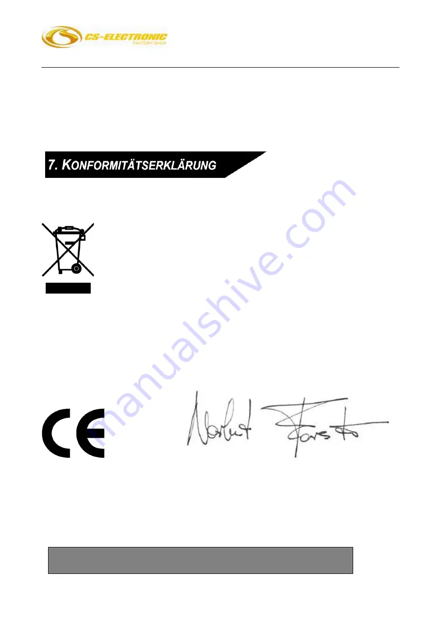 CS-Electronic C140560 Instruction Manual Download Page 13