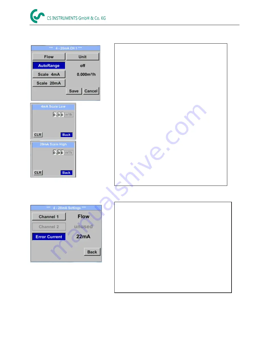 CS Instruments VA 520 Instruction Manual Download Page 39