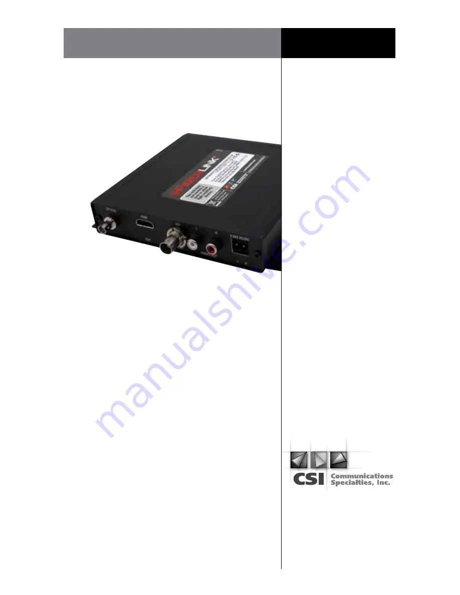 CSI FiberLink 3353 Series Скачать руководство пользователя страница 1