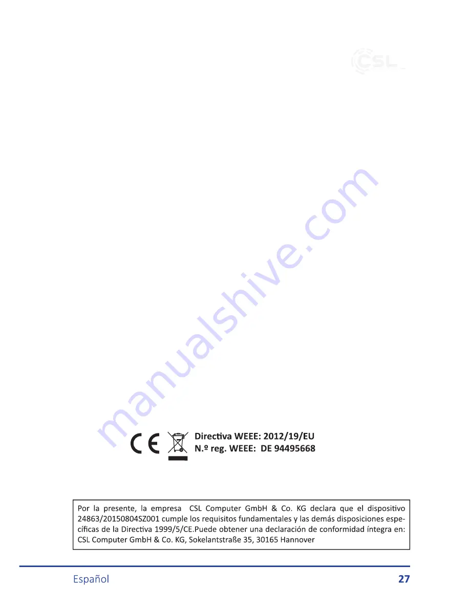 CSL 24863 Скачать руководство пользователя страница 27