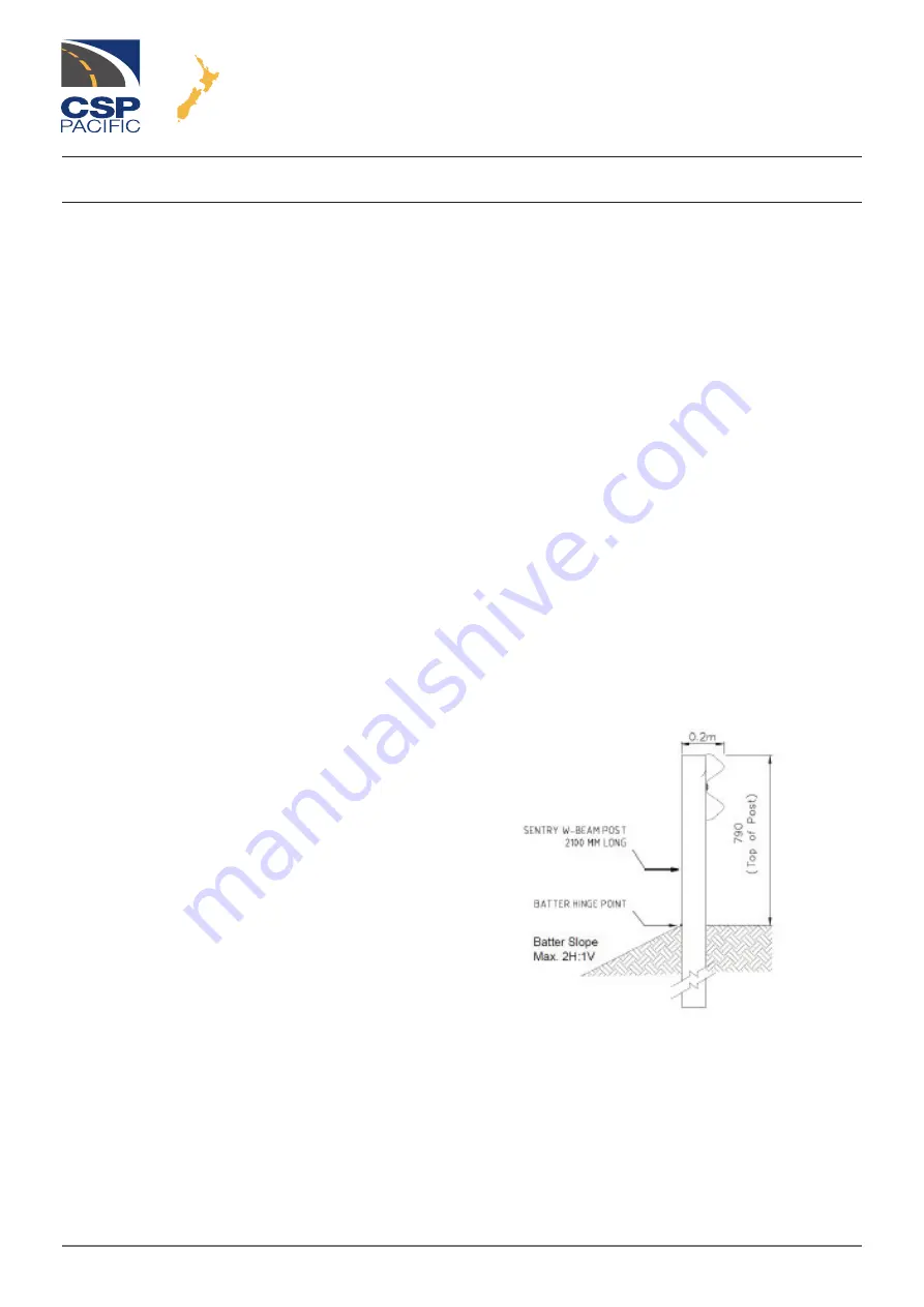 CSP Paciﬁc SENTRY BARRIER Product And Installation Manual Download Page 8