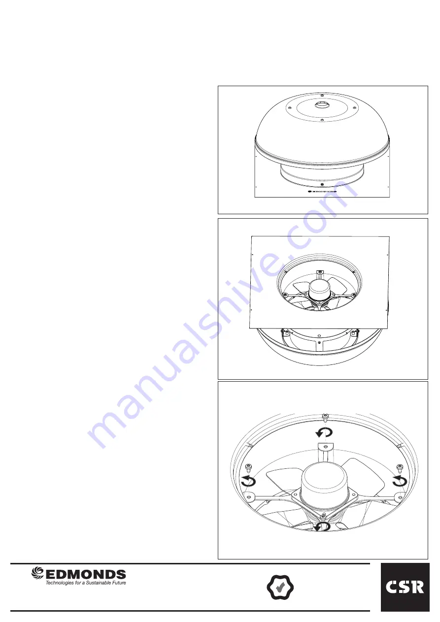 CSR Edmonds Maestro Installation Instruction, Replacing Motor/Fan/Bracket Assembly Download Page 1