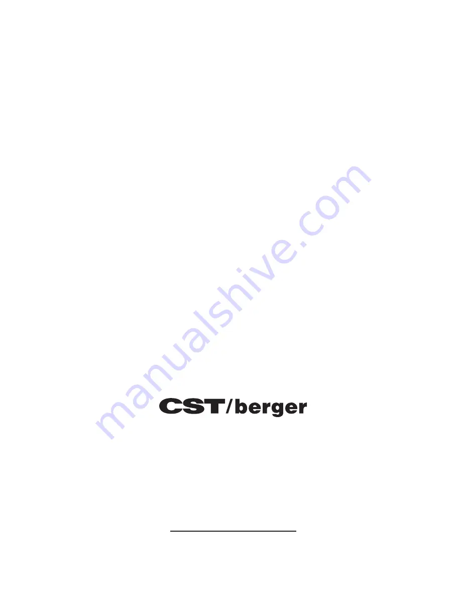 CST/BERGER LM30 Instruction Manual Download Page 80