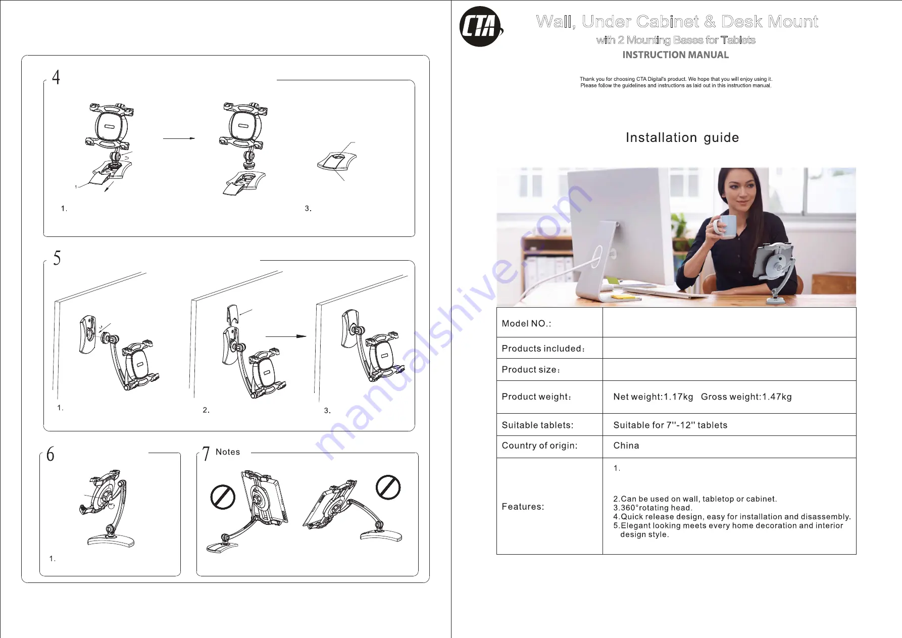 CTA PAD-WDM Instruction Manual Download Page 1