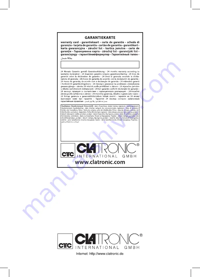 CTC Union Clatronic BKW 3615 Instruction Manual Download Page 62