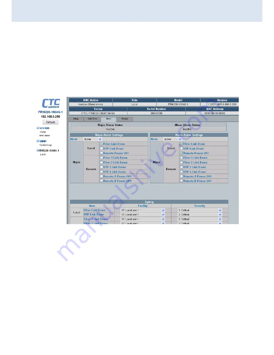 CTC Union FRM220-100AS-1 Скачать руководство пользователя страница 63