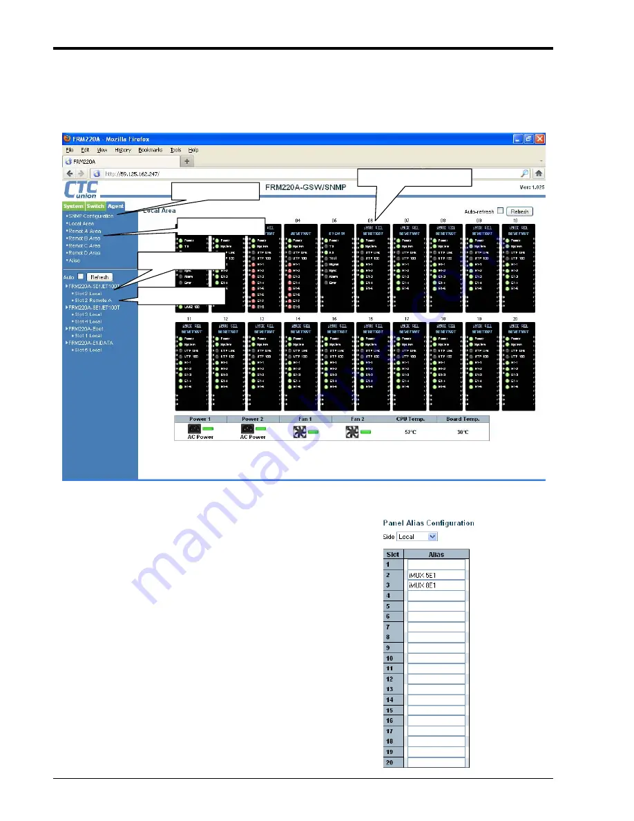 CTC Union FRM220A-GSW/SNMP User Manual Download Page 22