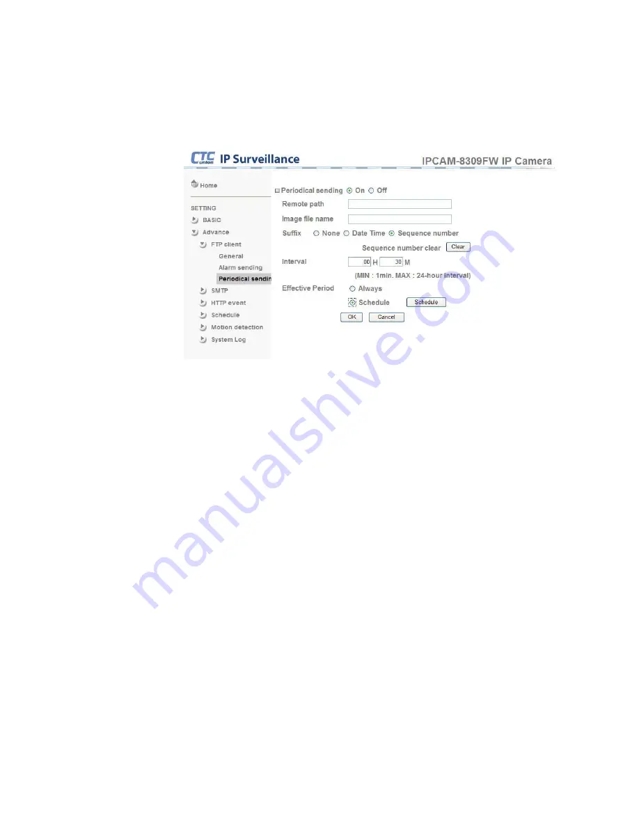 CTC Union IPCAM-8309FW User Manual Download Page 60