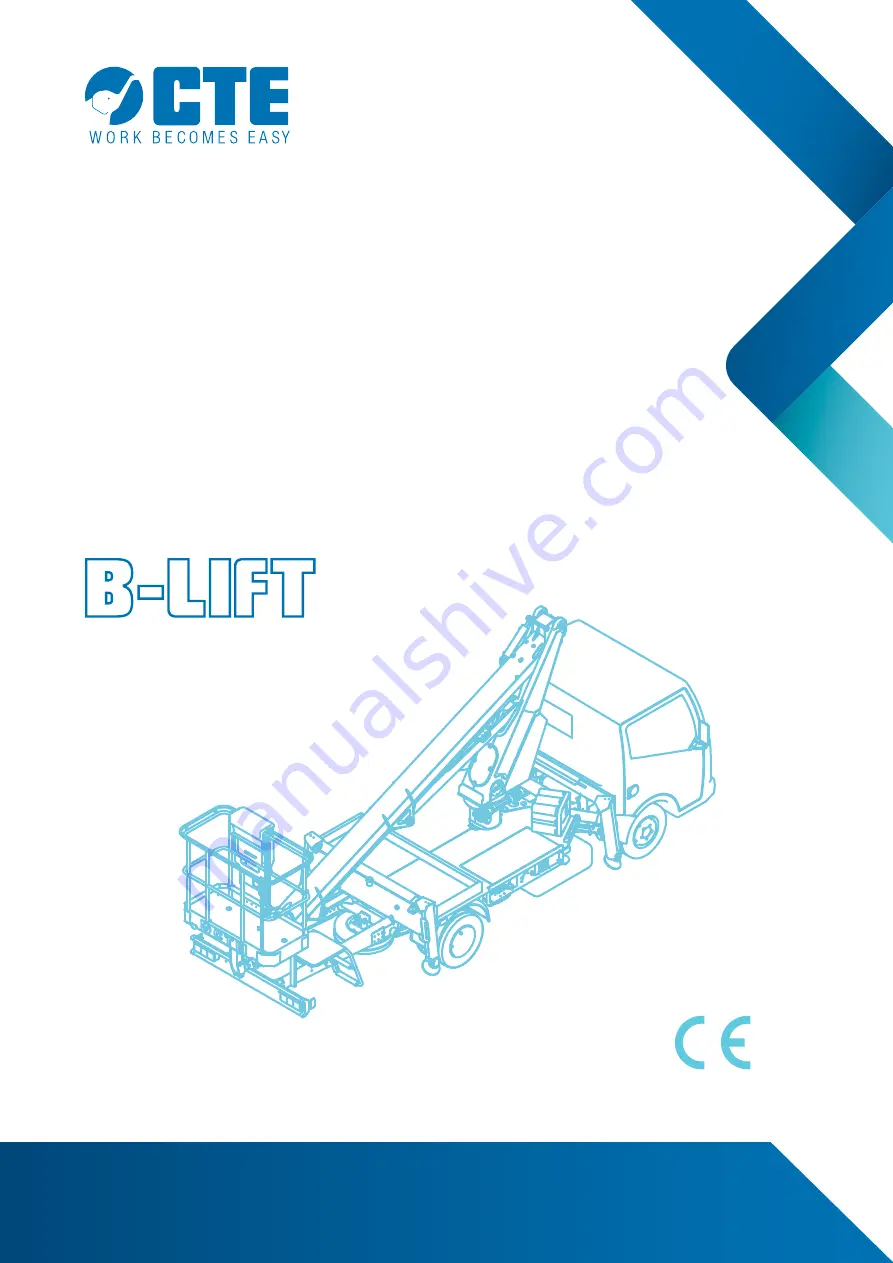 CTE B-LIFT 18 HV Скачать руководство пользователя страница 1