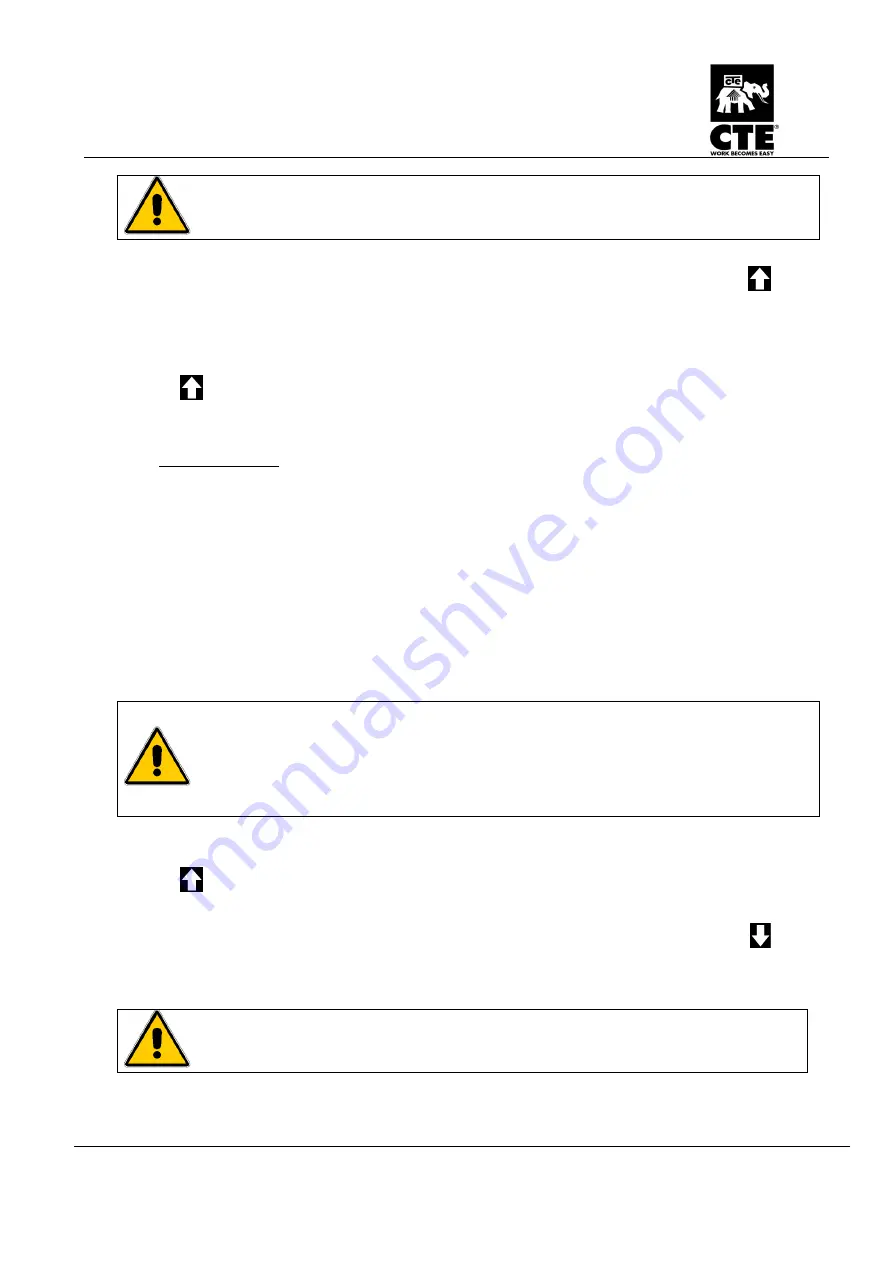 CTE PIANOPLAN 600 J SPEEDY STANDARD Operator'S  Maintenance Manual Download Page 27