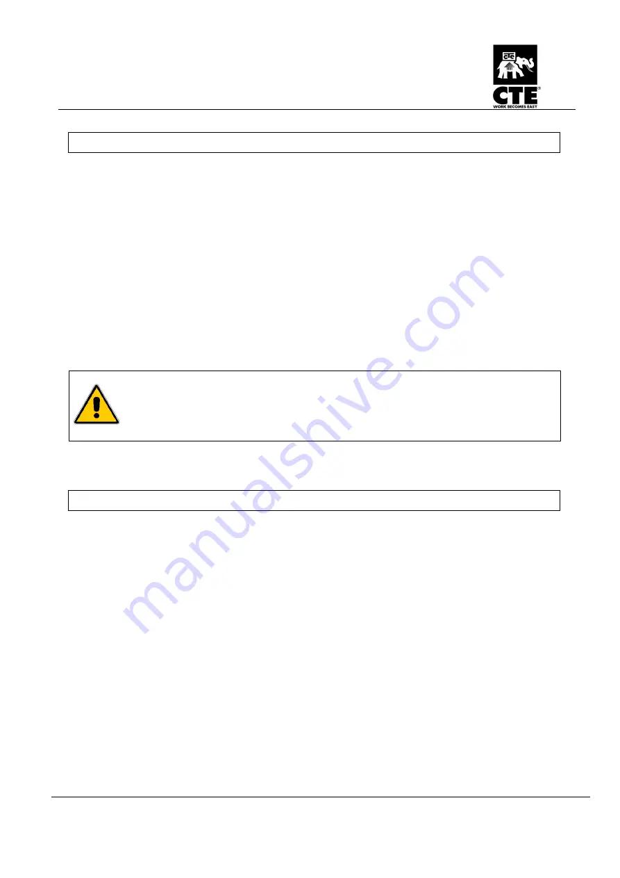 CTE PIANOPLAN 600 J SPEEDY STANDARD Operator'S  Maintenance Manual Download Page 35