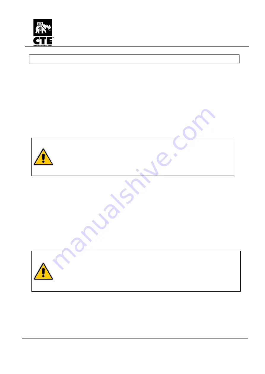 CTE PIANOPLAN 600 J SPEEDY STANDARD Operator'S  Maintenance Manual Download Page 36