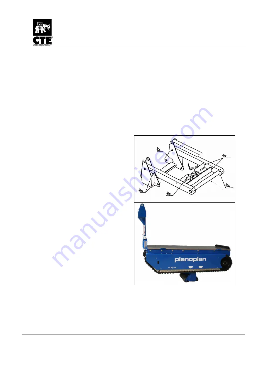 CTE PIANOPLAN 600 J SPEEDY STANDARD Operator'S  Maintenance Manual Download Page 40