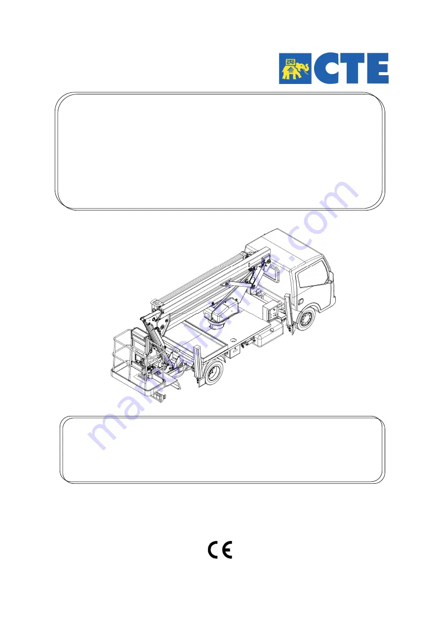 CTE ZED 23.2 JH Use And Maintenance Manual Download Page 1