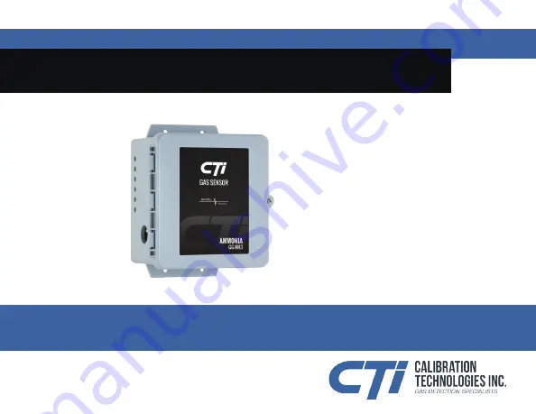 CTI GG-NH3 Installation And Operation Manual Download Page 1