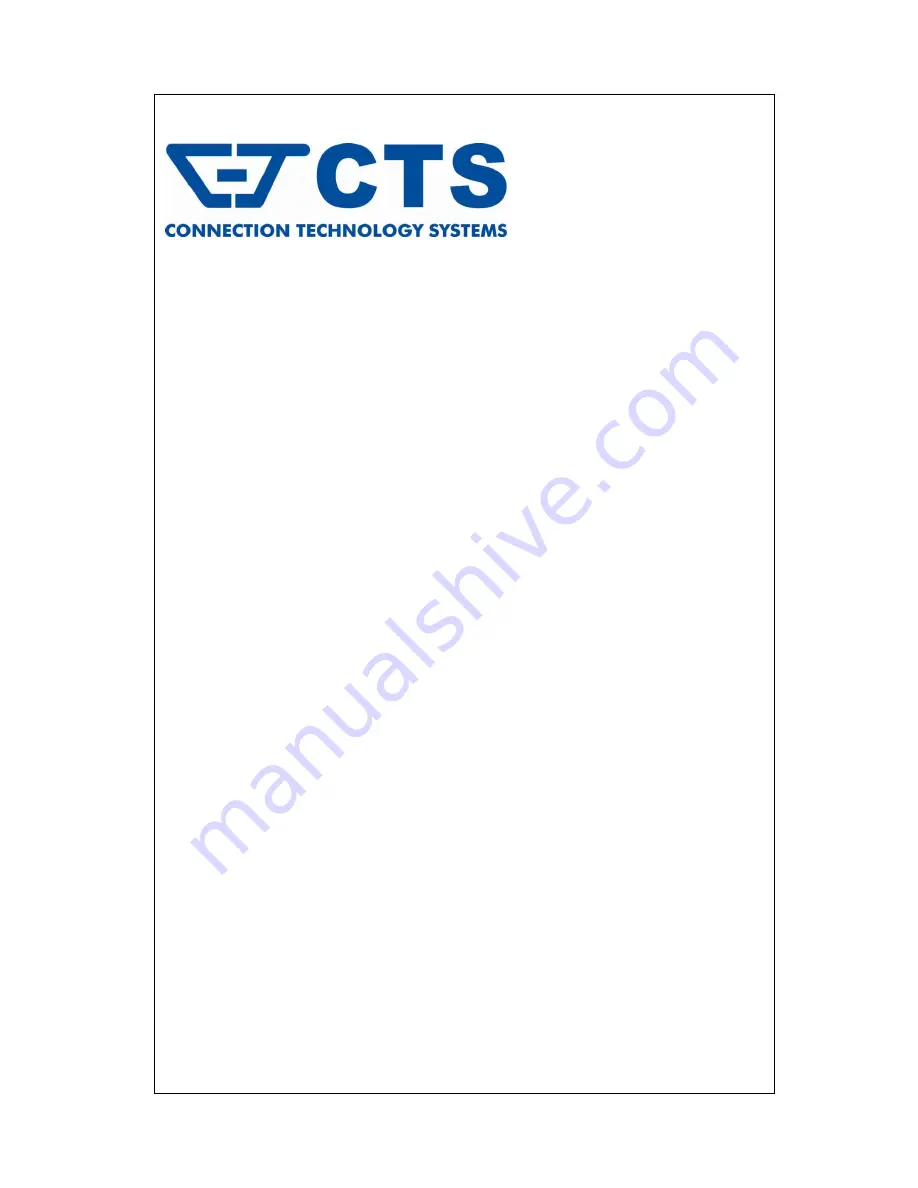 CTS FWRIII-3105 SERIES User Manual Download Page 1