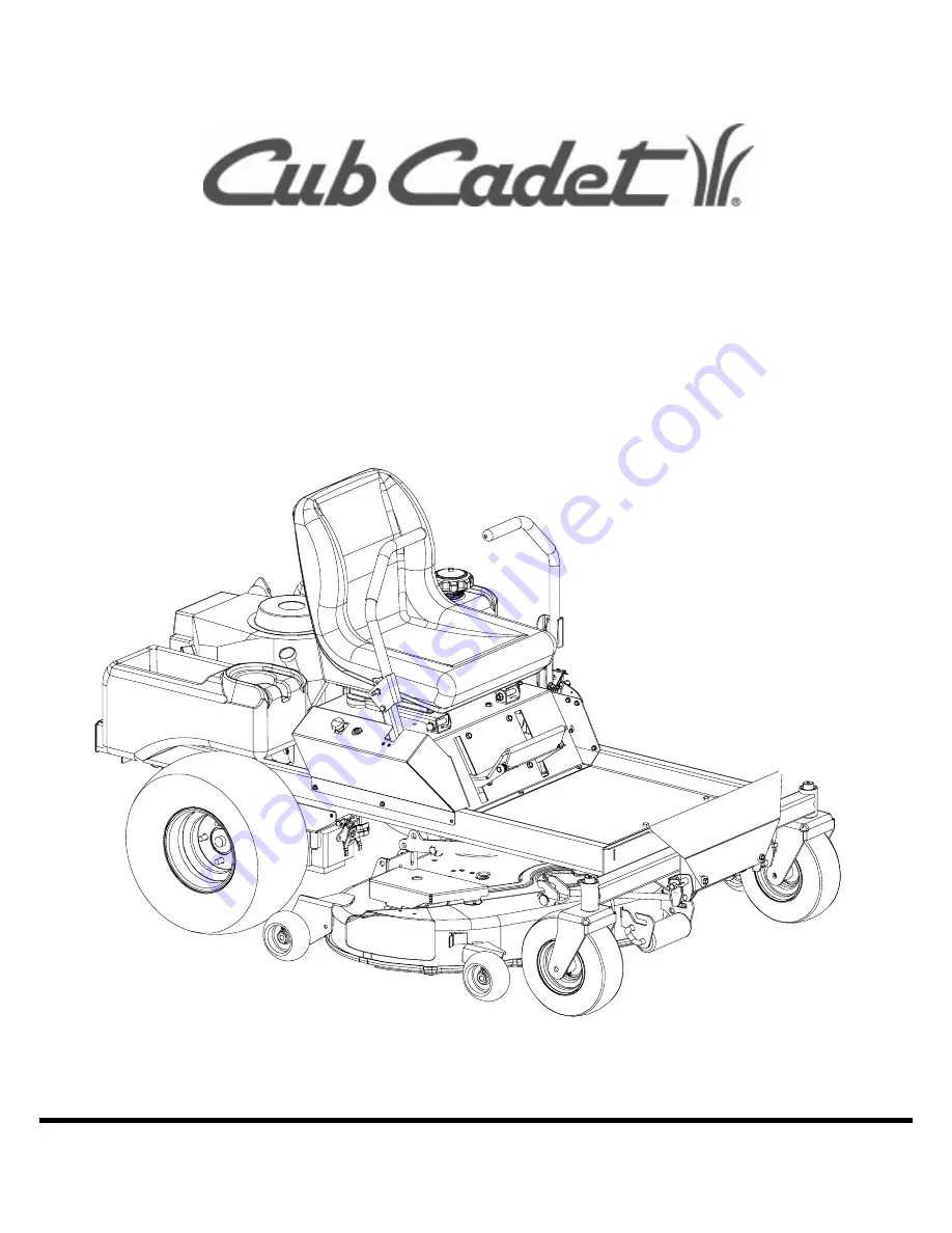 Cub Cadet 01008371 15HP Z-Force 44 Скачать руководство пользователя страница 1