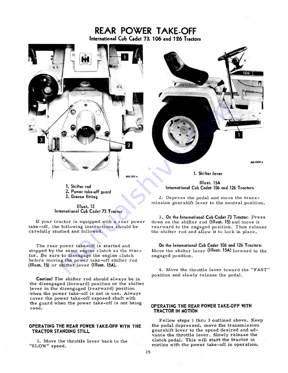 Cub Cadet 106 Скачать руководство пользователя страница 16