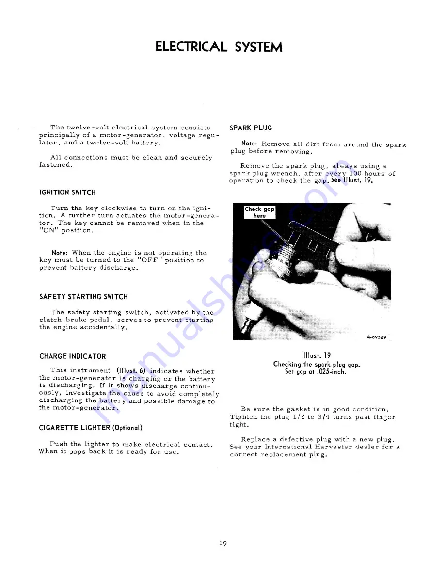 Cub Cadet 106 Operator'S Manual Download Page 20