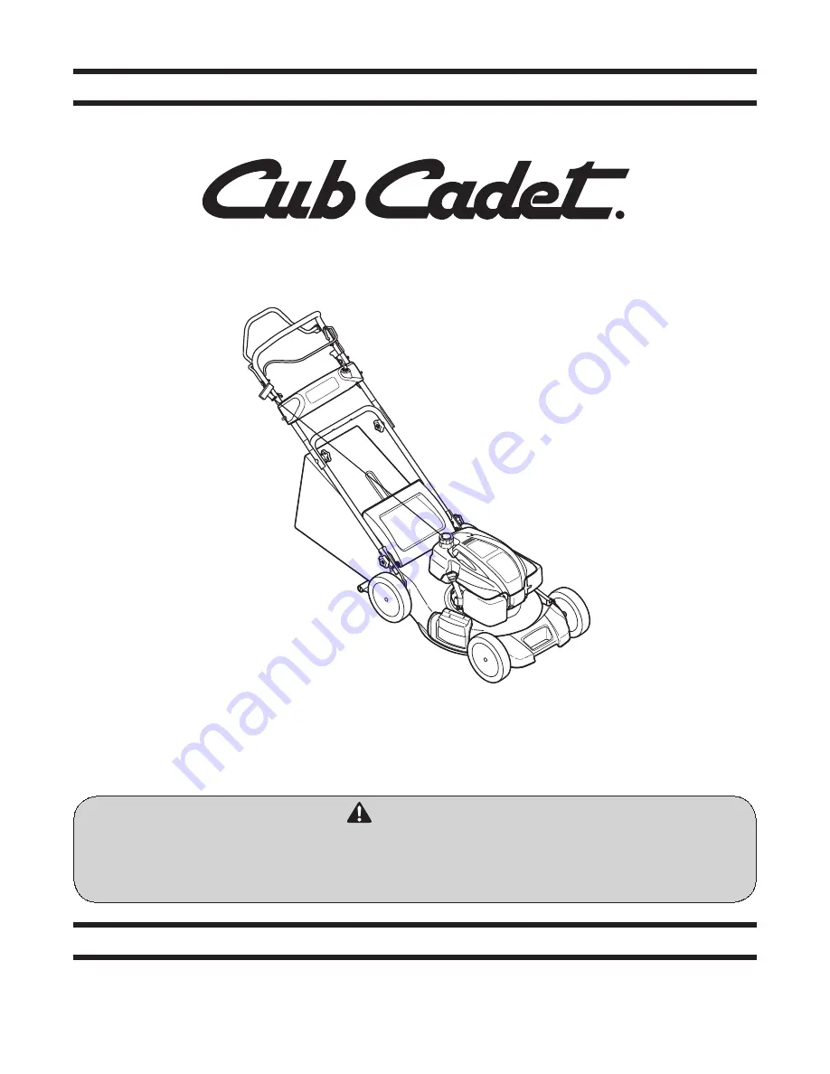 Cub Cadet 12AE18M3056 Скачать руководство пользователя страница 1