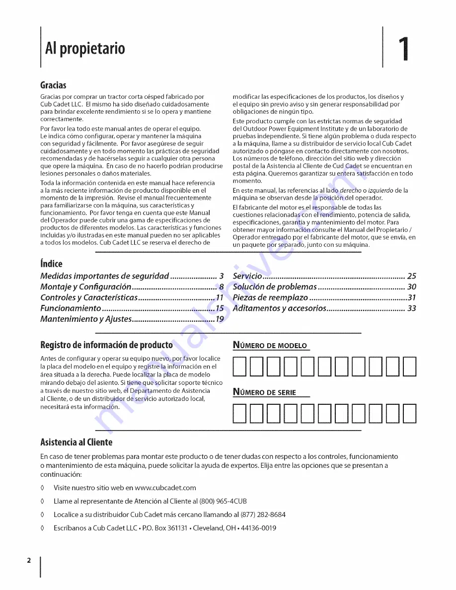 Cub Cadet 14AK13BK056 Operator'S Manual Download Page 38