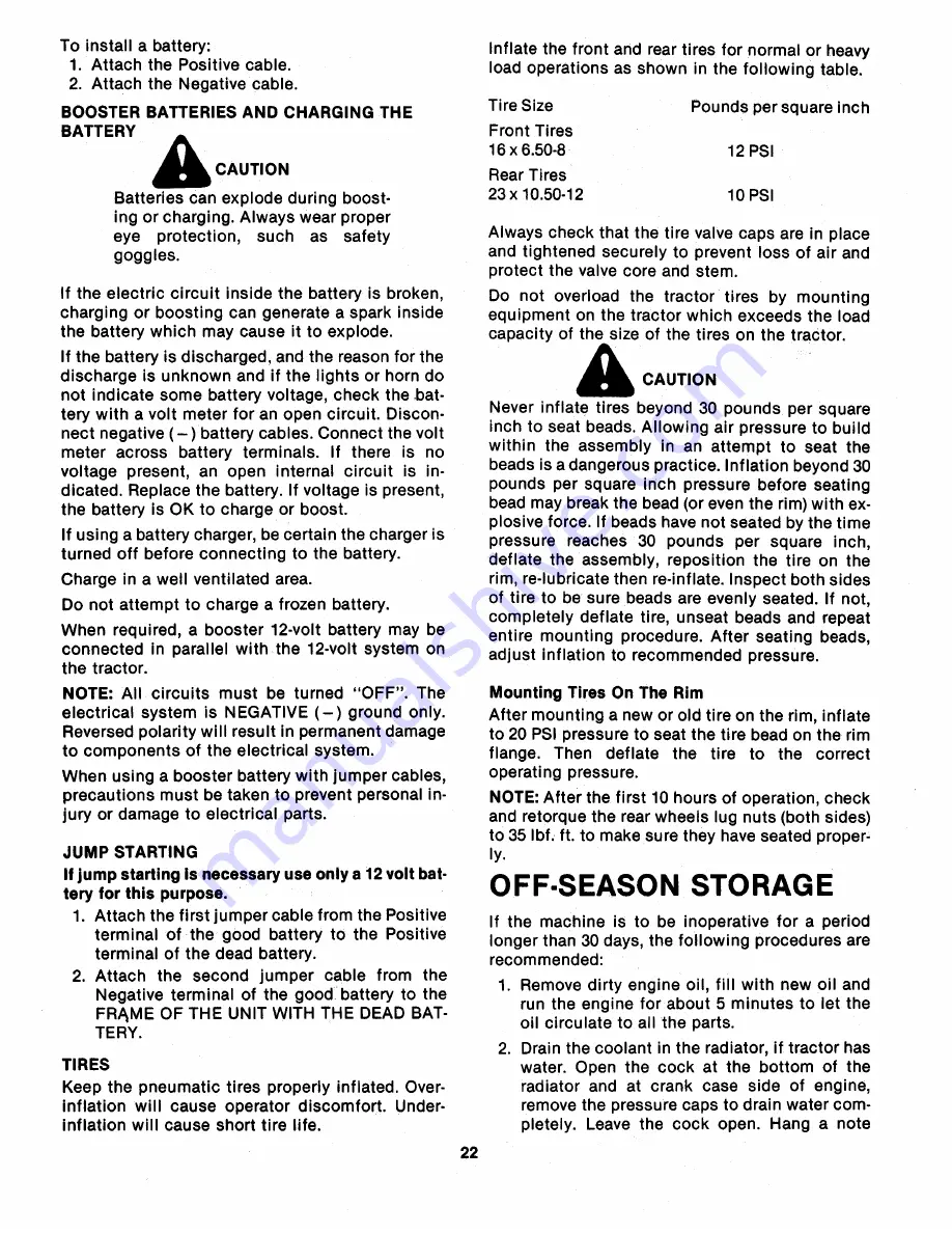 Cub Cadet 1512 Owner'S Manual Download Page 22