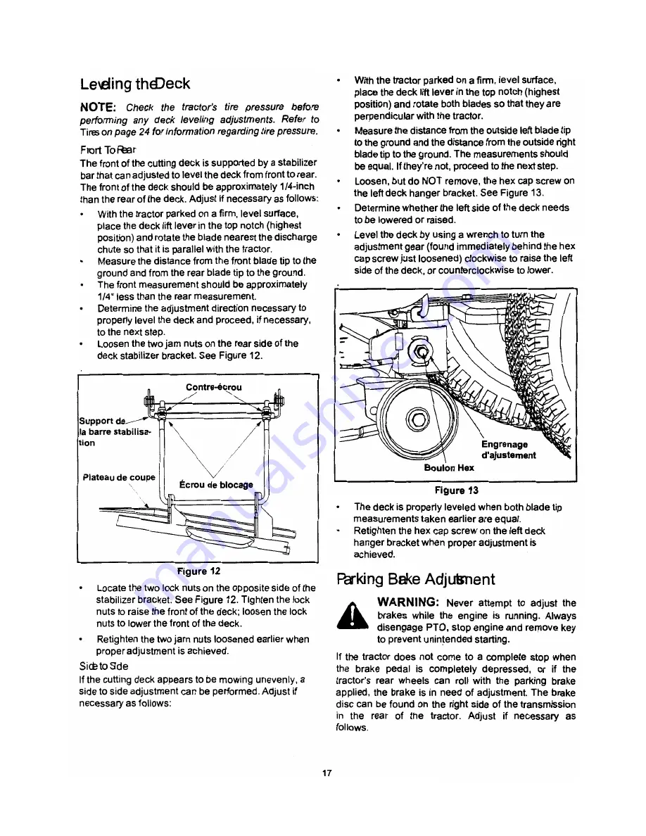 Cub Cadet 1529 Operator'S Manual Download Page 17