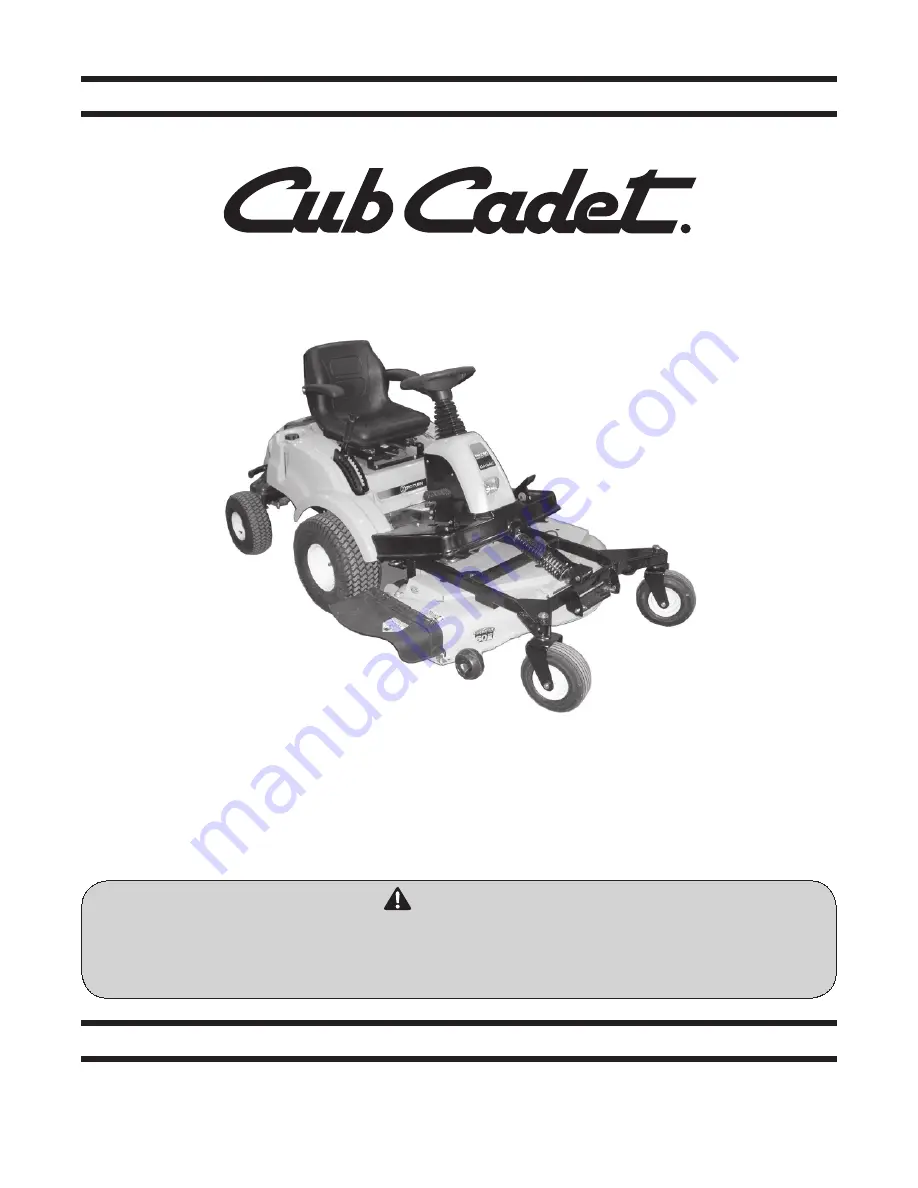 Cub Cadet 17AF4BFP009 Скачать руководство пользователя страница 1