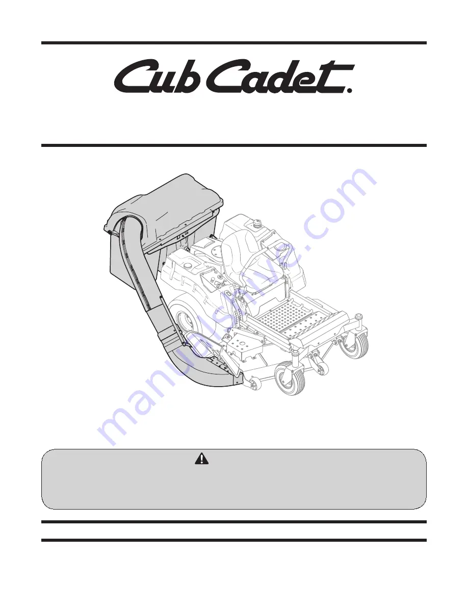 Cub Cadet 19A70040100 Скачать руководство пользователя страница 1