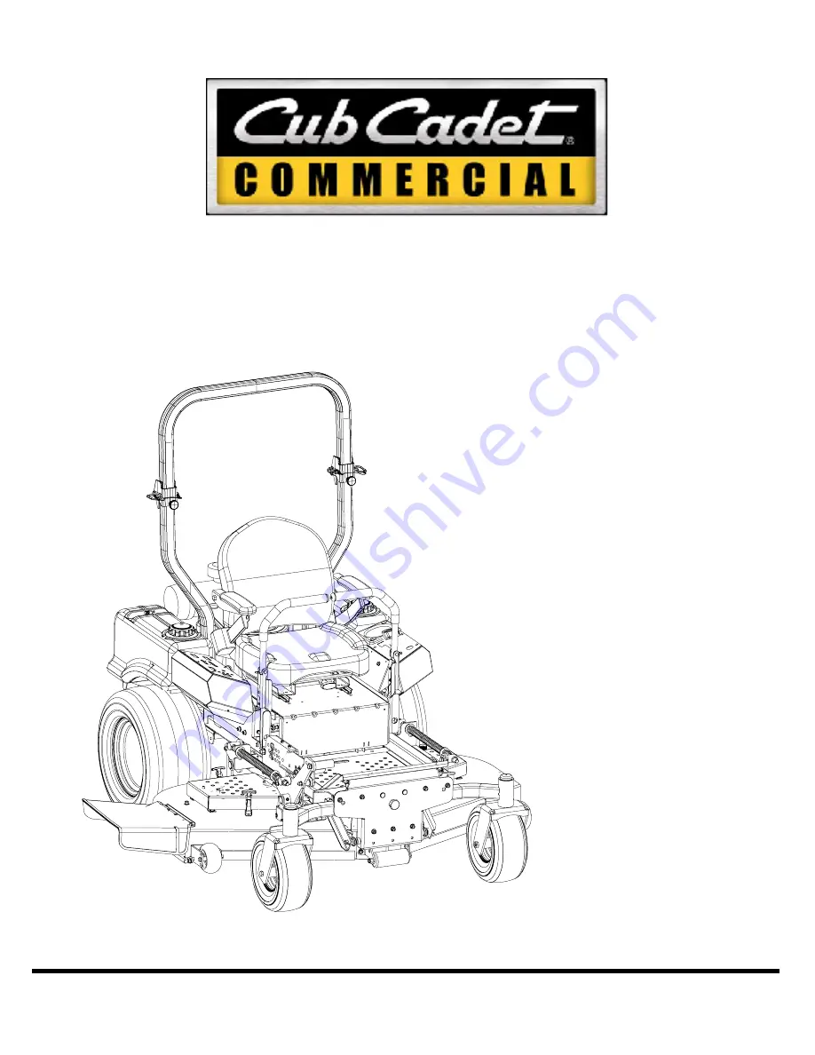 Cub Cadet 23HP Tank Скачать руководство пользователя страница 1