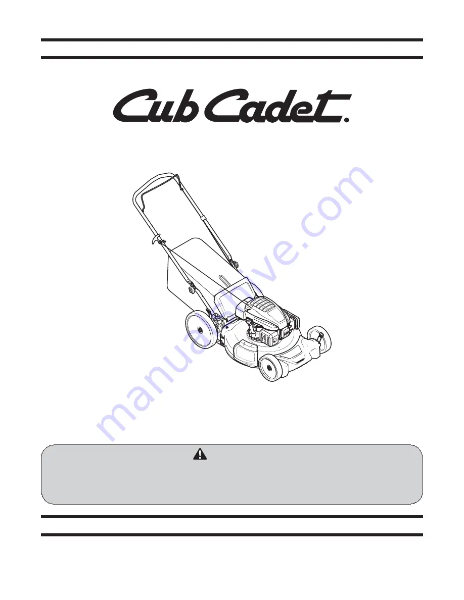 Cub Cadet A00 series Скачать руководство пользователя страница 1