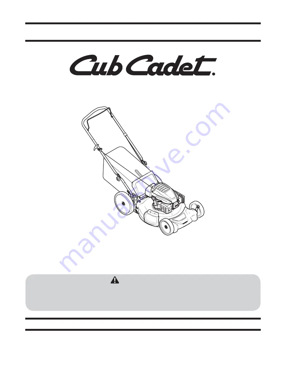 Cub Cadet A00 series Operator'S Manual Download Page 23