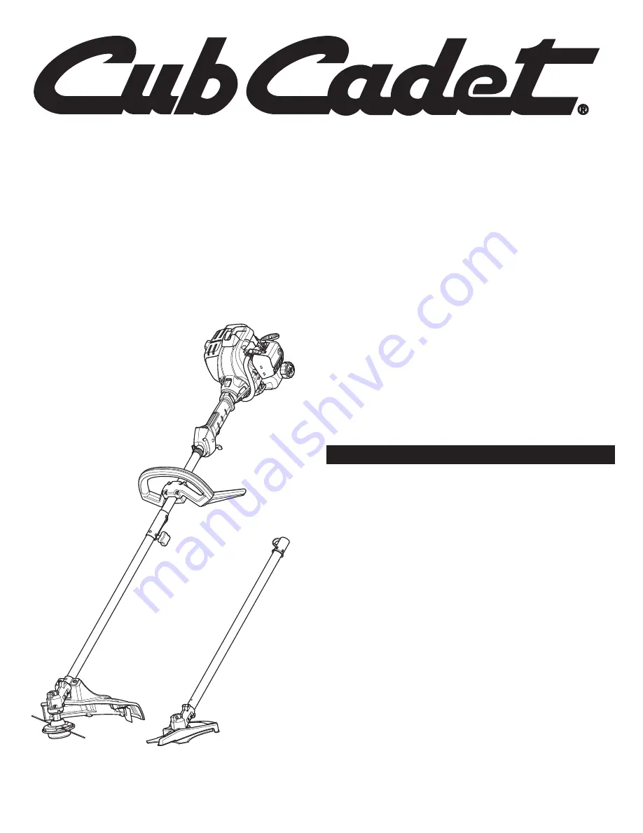 Cub Cadet BC280 Operator'S Manual Download Page 41