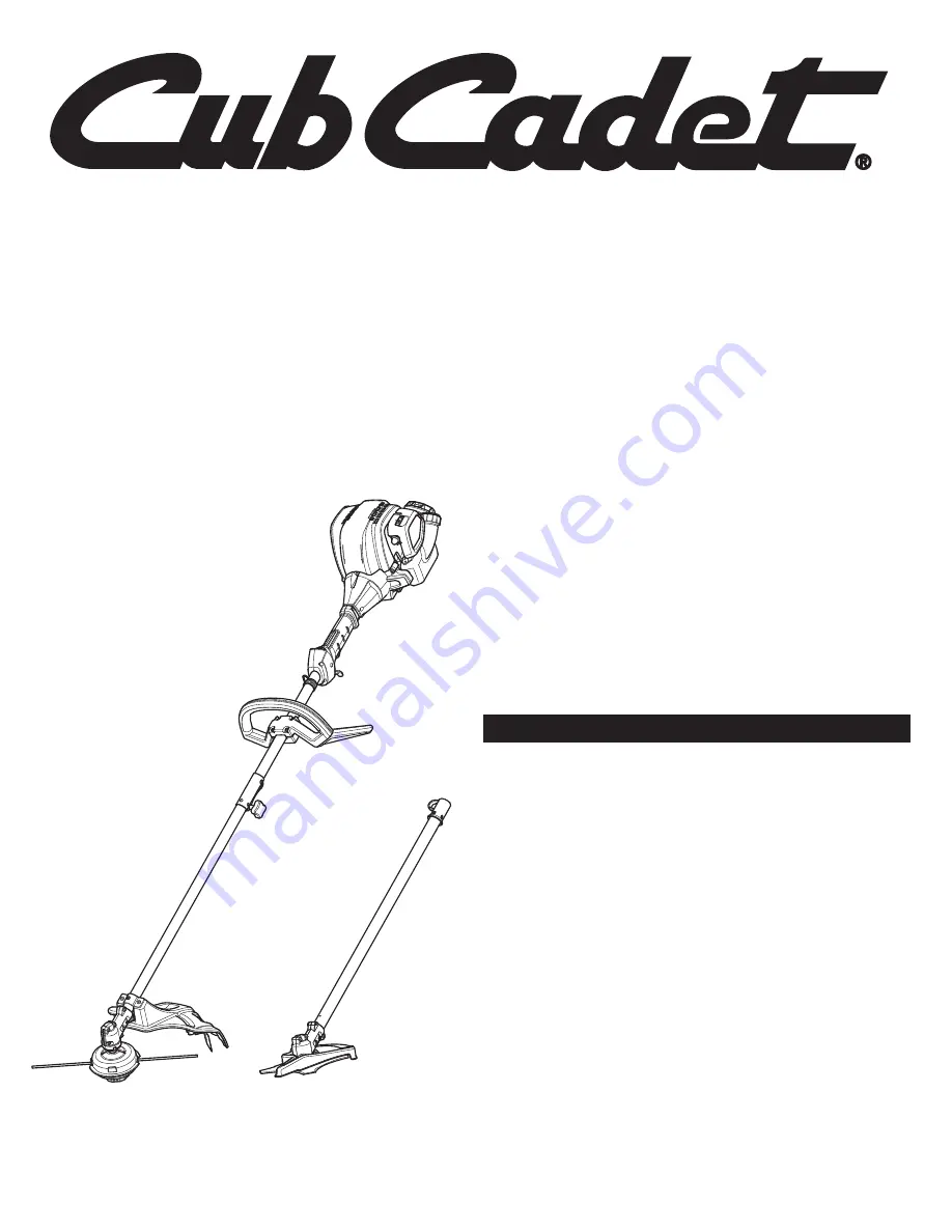 Cub Cadet BC490 Operator'S Manual Download Page 25