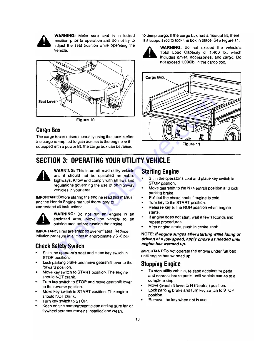 Cub Cadet Big Country 640 Operator'S Manual Download Page 10