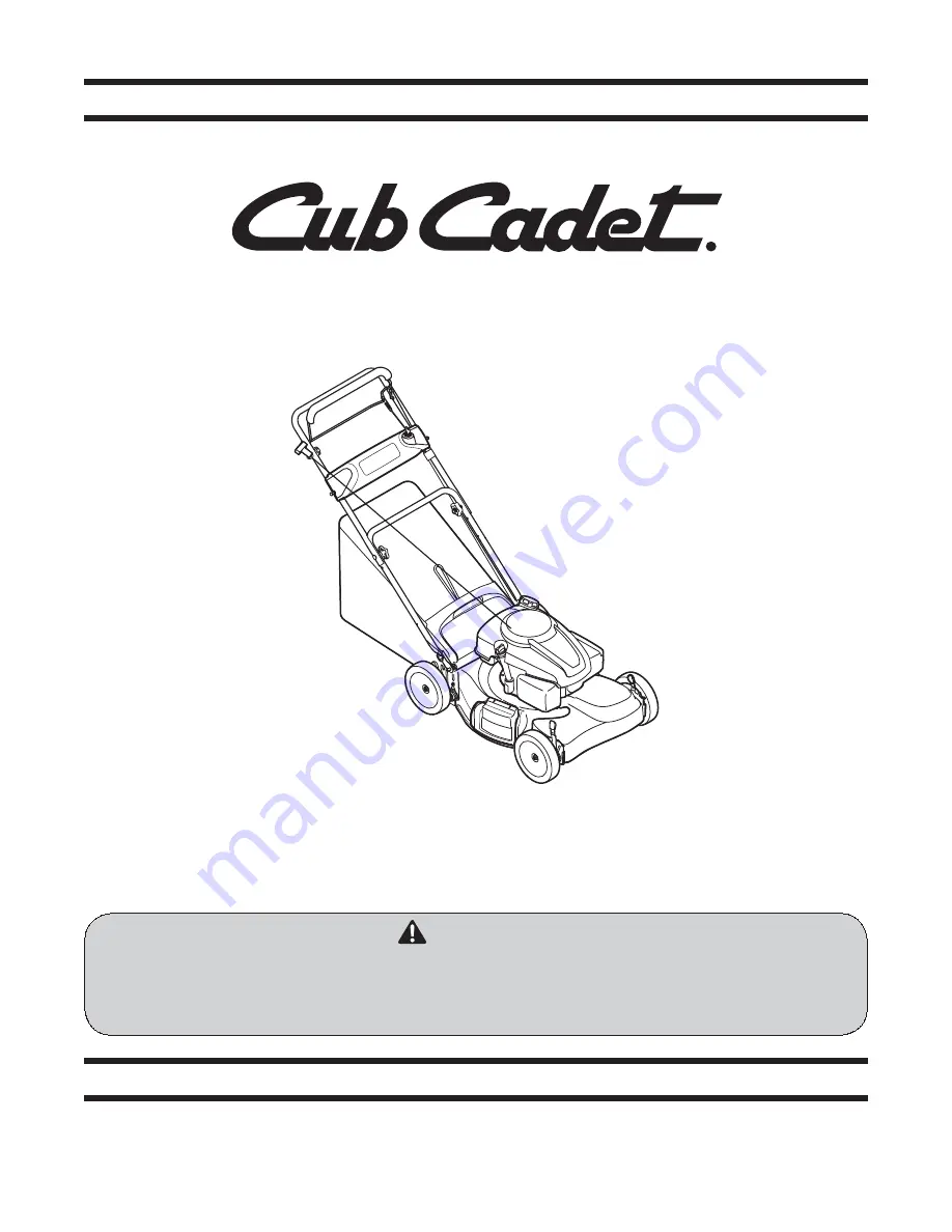 Cub Cadet CC 46 ES Operator'S Manual Download Page 1