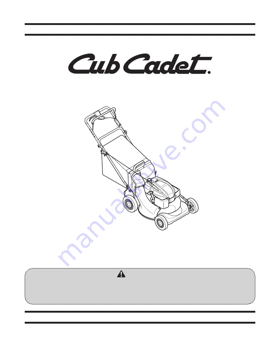 Cub Cadet CC 94M Operator'S Manual Download Page 1