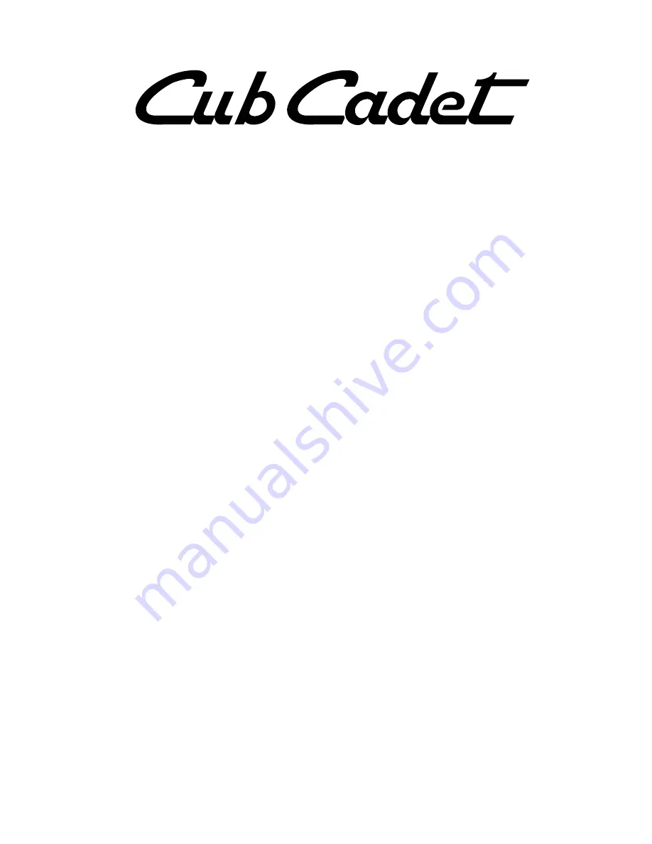 Cub Cadet CC2090 Operator'S Manual Download Page 20