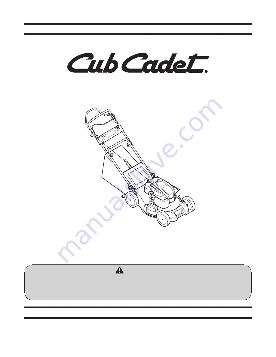 Cub Cadet E18J Скачать руководство пользователя страница 1