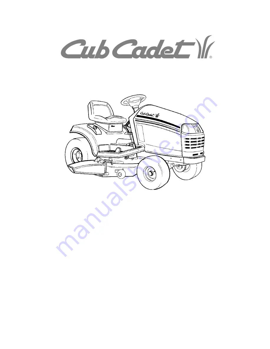 Cub Cadet GT 2186-44 Operator'S Manual Download Page 1