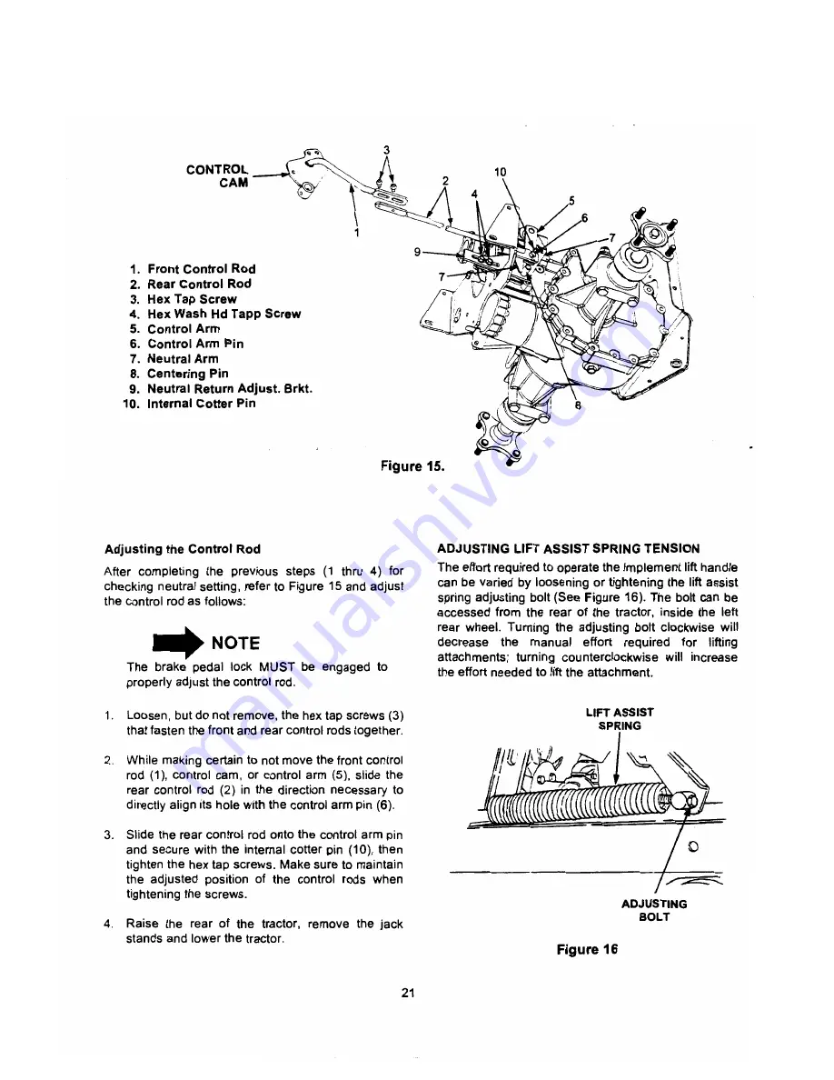 Cub Cadet GT 2521 Operator'S Manual Download Page 21