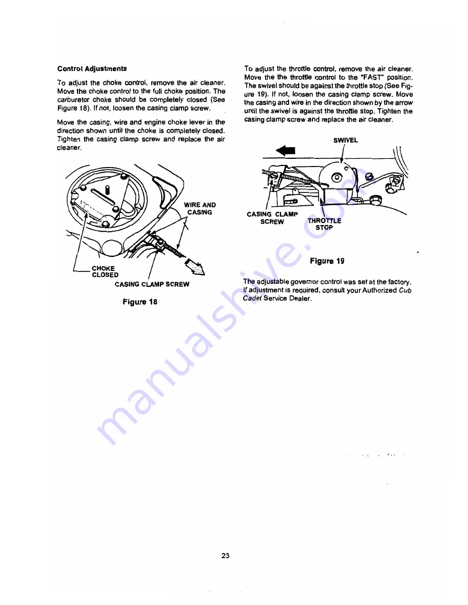 Cub Cadet GT 2521 Operator'S Manual Download Page 23